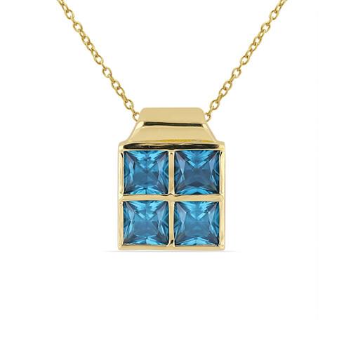 BUY REAL LONDON TOPAZ GEMSTONE MULTI STONE FASHION PENDANT